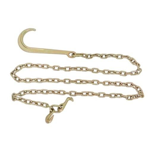  Tow Chain 15 J Hook 5/16 x 10 FT Grade 70 Replacement for Mini J Hook 