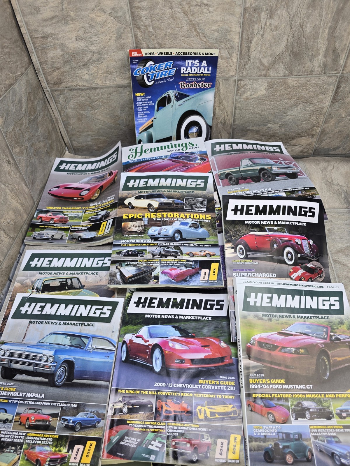 10 Pc 2025 Hemmings Motor Lot 9 Pc + 1  Coker Tire Wheels Too Catalog 2025