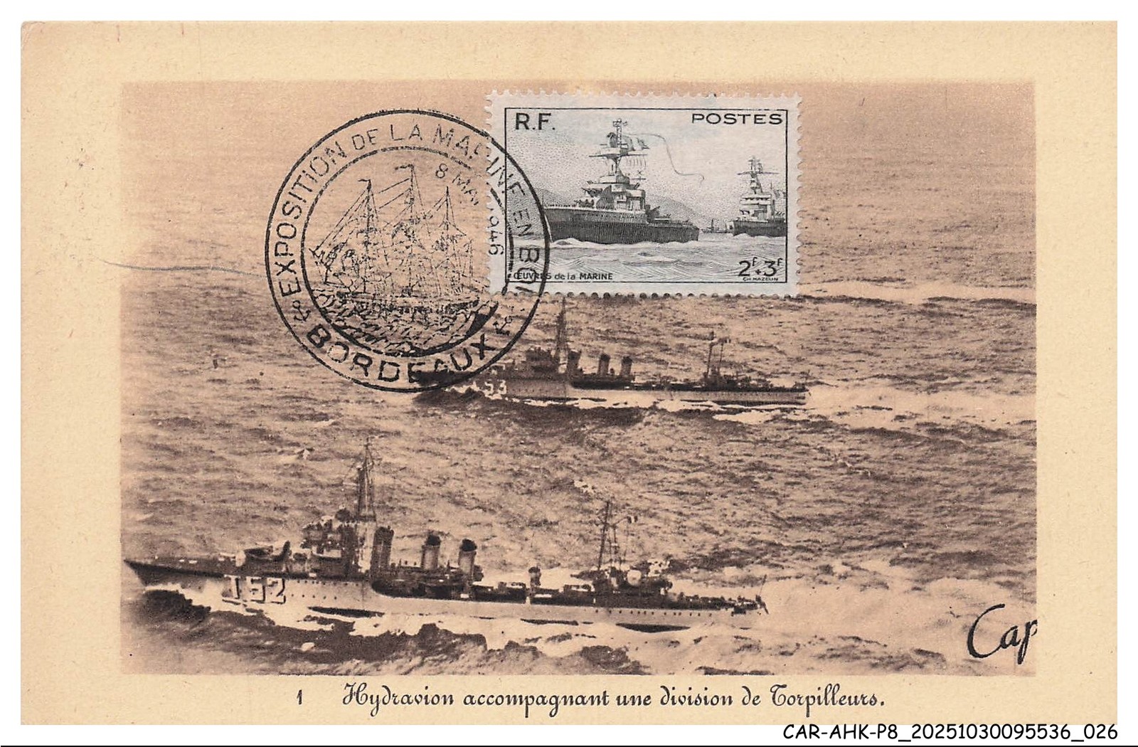 CAR-AHKP8-0452-CARTES-MAXIMUM - Bordeaux - Seaplane MDF One Division