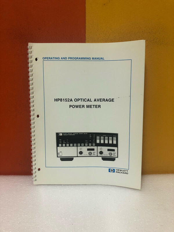 HP 08152-90012 8152A Optical Average Power Meter Operating & Service Manual
