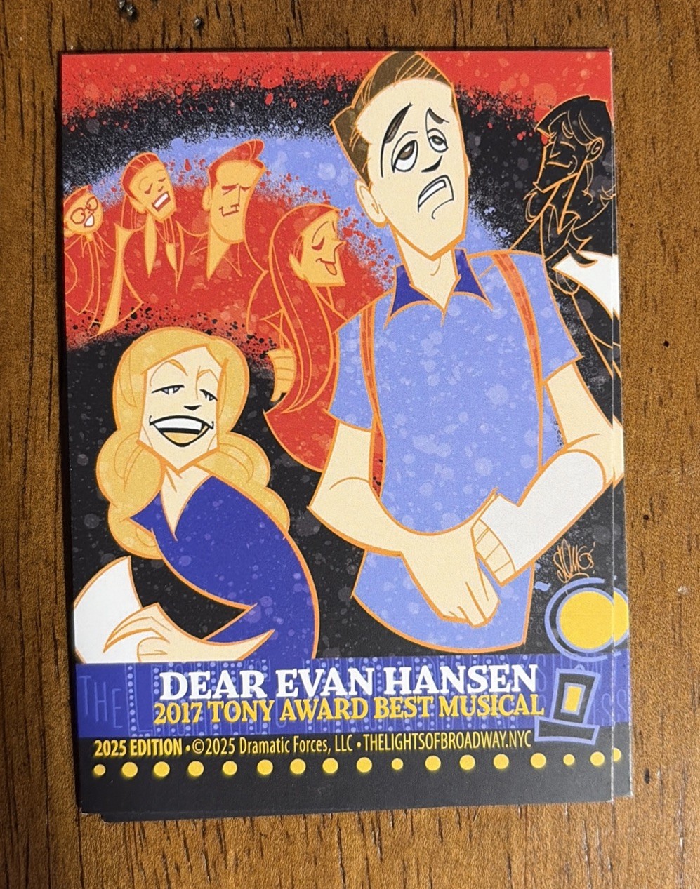 Lights Of Broadway Card Dear Evan Hansen 2017 Best Musical 2025 Edition 