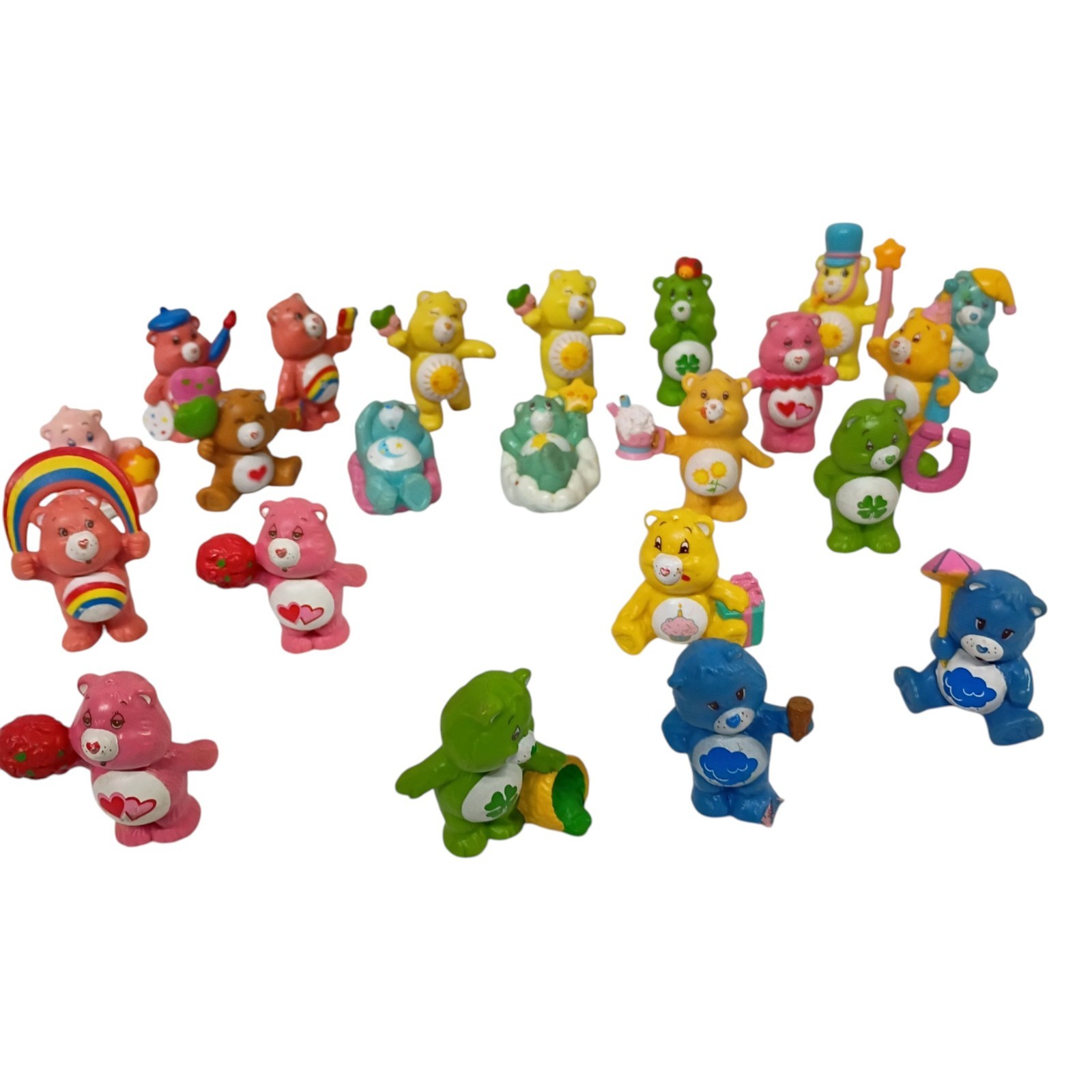 Vintage AGC Kenner 1980s Care Bear Mini Figure Lot Of 22 non-poseable Many Rare!