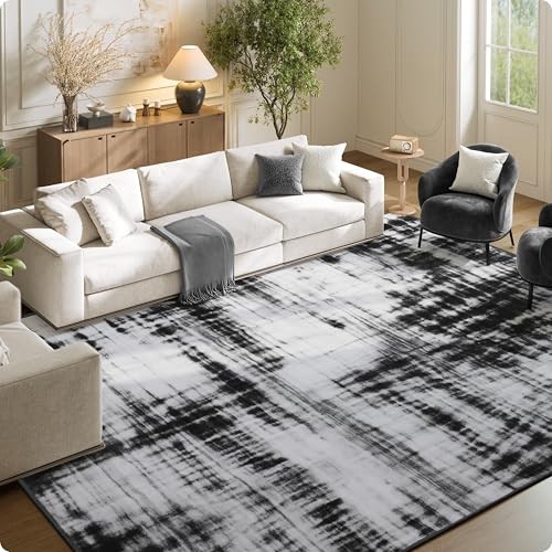 Modern Area Rug 8x10 - Non-Slip Washable Rug Living Room Carpets - Soft & 
