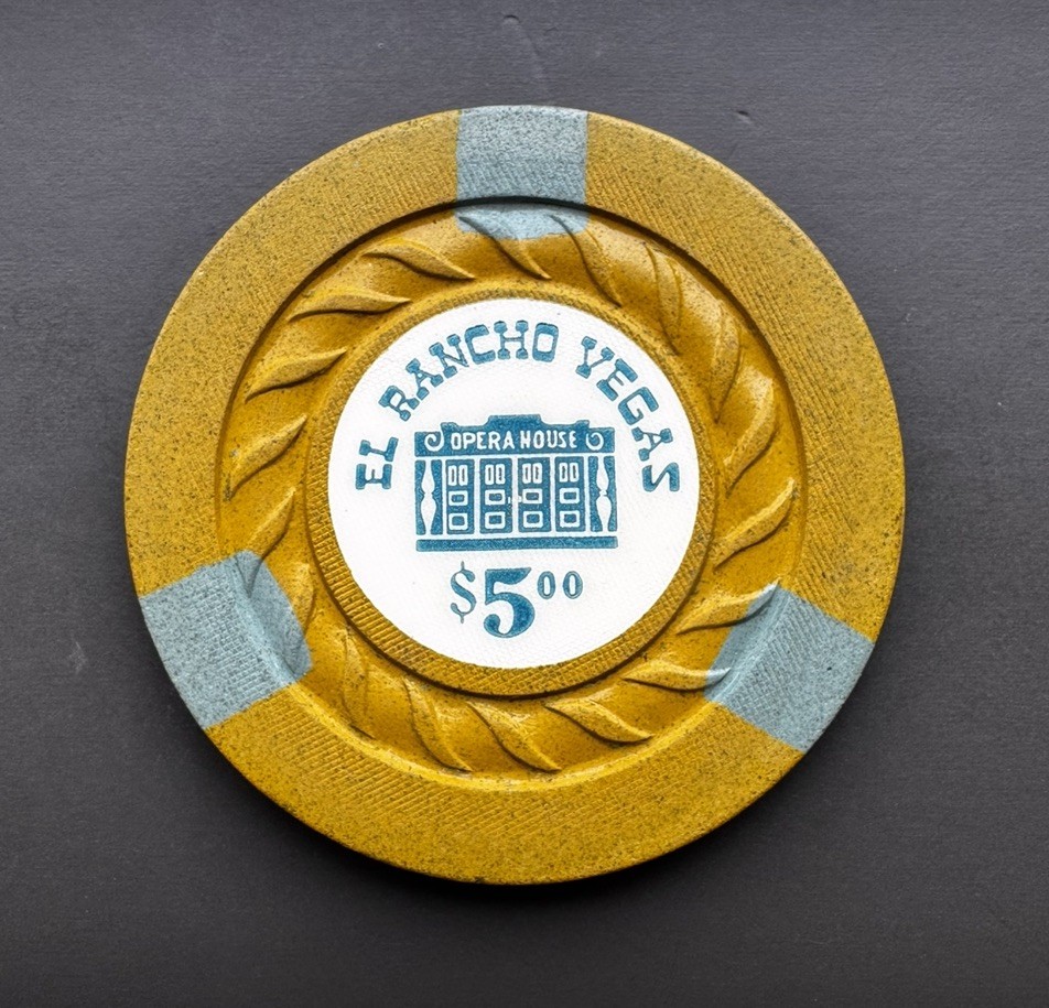 El Rancho Vegas $5 Casino Chip 1954 Las Vegas NV