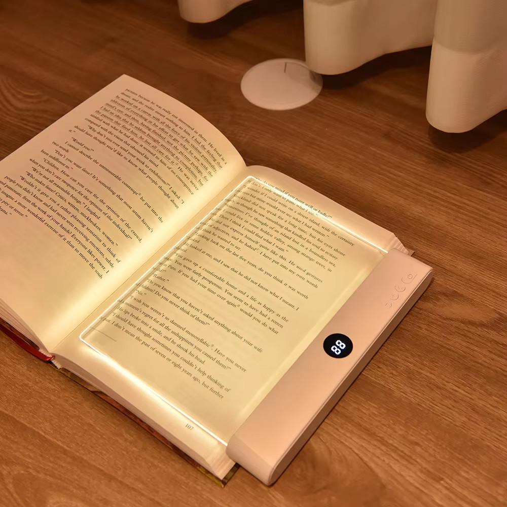 LED Book Light Night Light 2 in 1 USB Rechargeable 3 Color Stepless Dimming LED