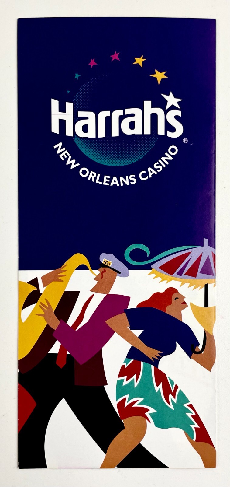1995 Harrahs New Orleans Louisiana French Quarter Casino Vintage Travel Brochure