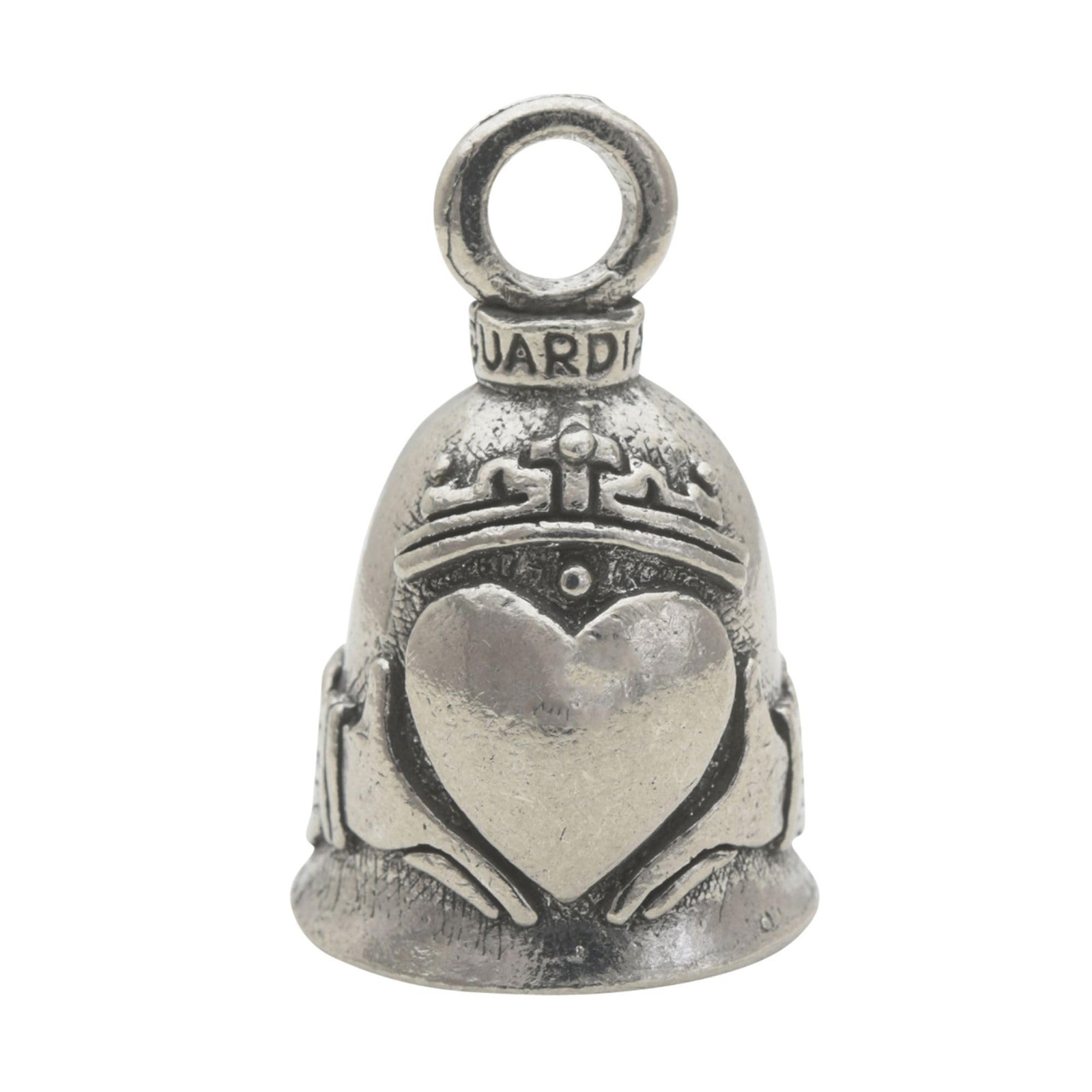 Claddagh Good Luck Bell w/Keyring & Black Velvet Gift Bag | Motorcycle Bell |...