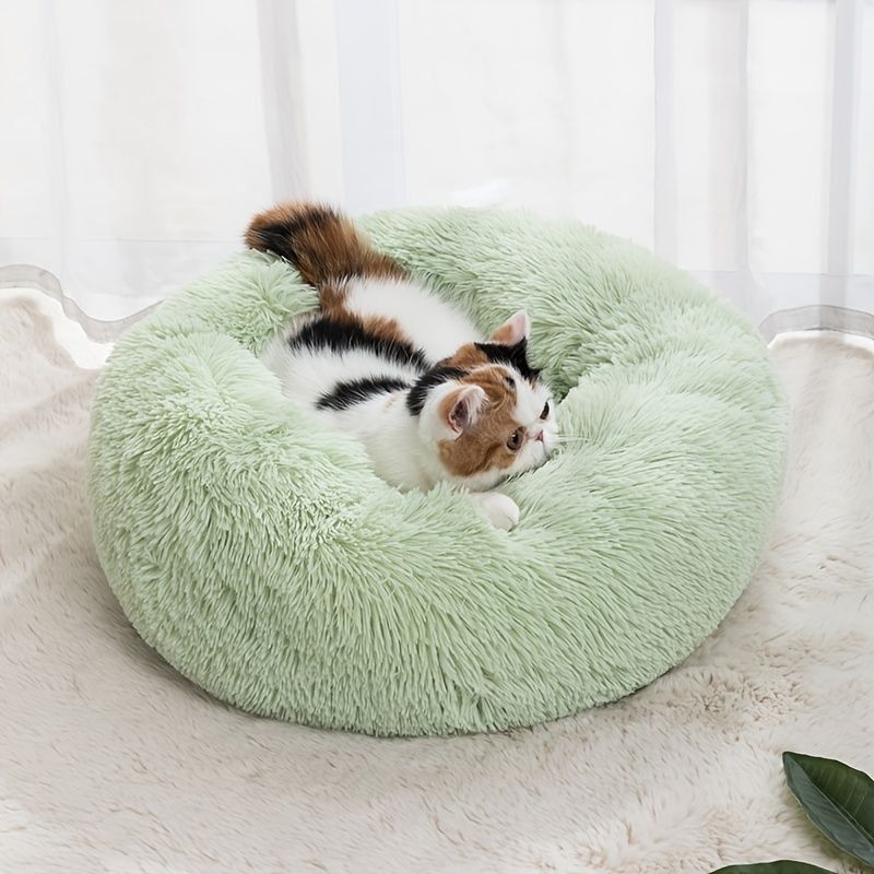 Pet Bed For Dog & Cat; Plush Cat Bed Warm Dog Bed For Indoor Dogs; Plush Dog Bed