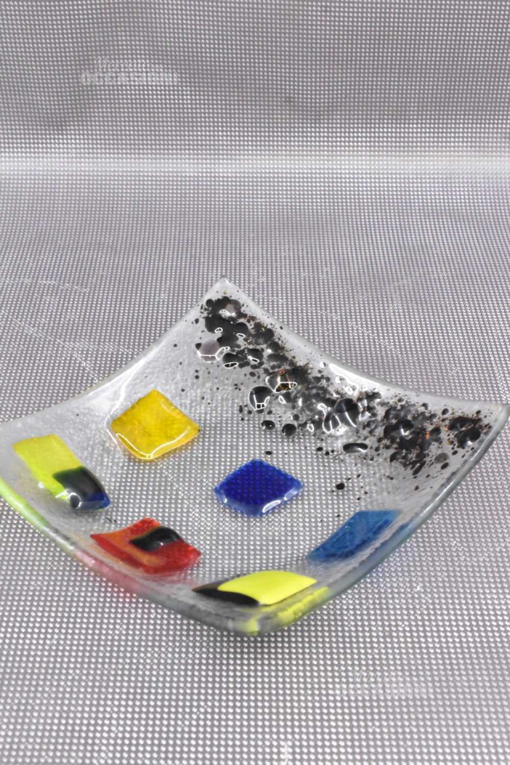 Glass Coin Tray 13.5X13.5Cm