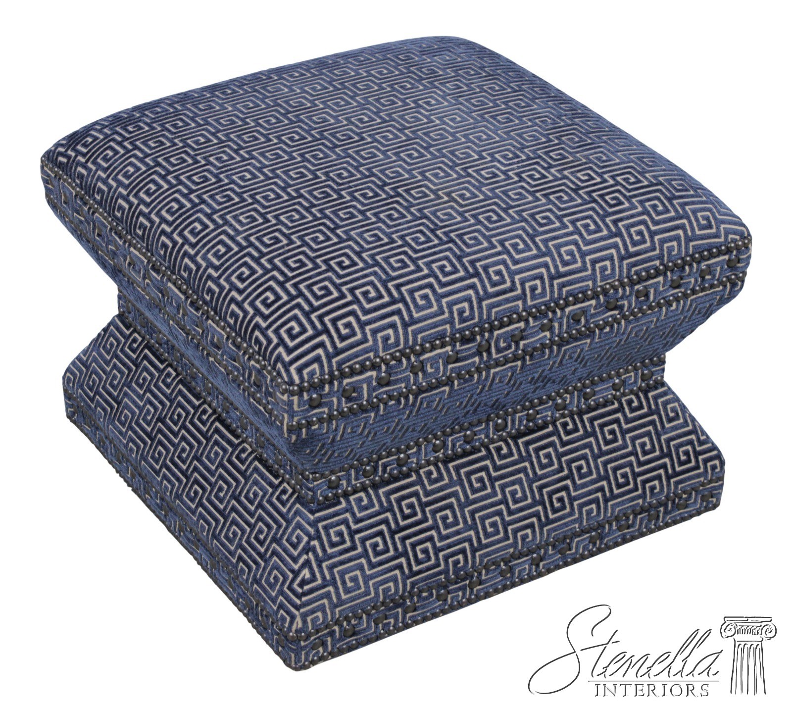 L72198: LEXINGTON Greek Key Design Rolling Ottoman