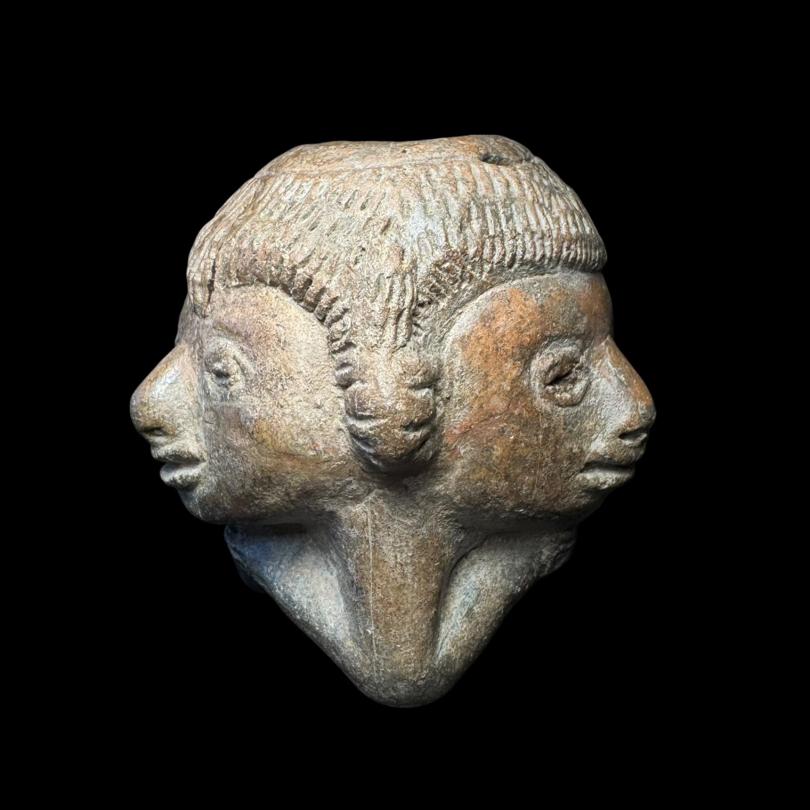 Pre-Columbian Olmecoid Tripartite Effigy Vessel