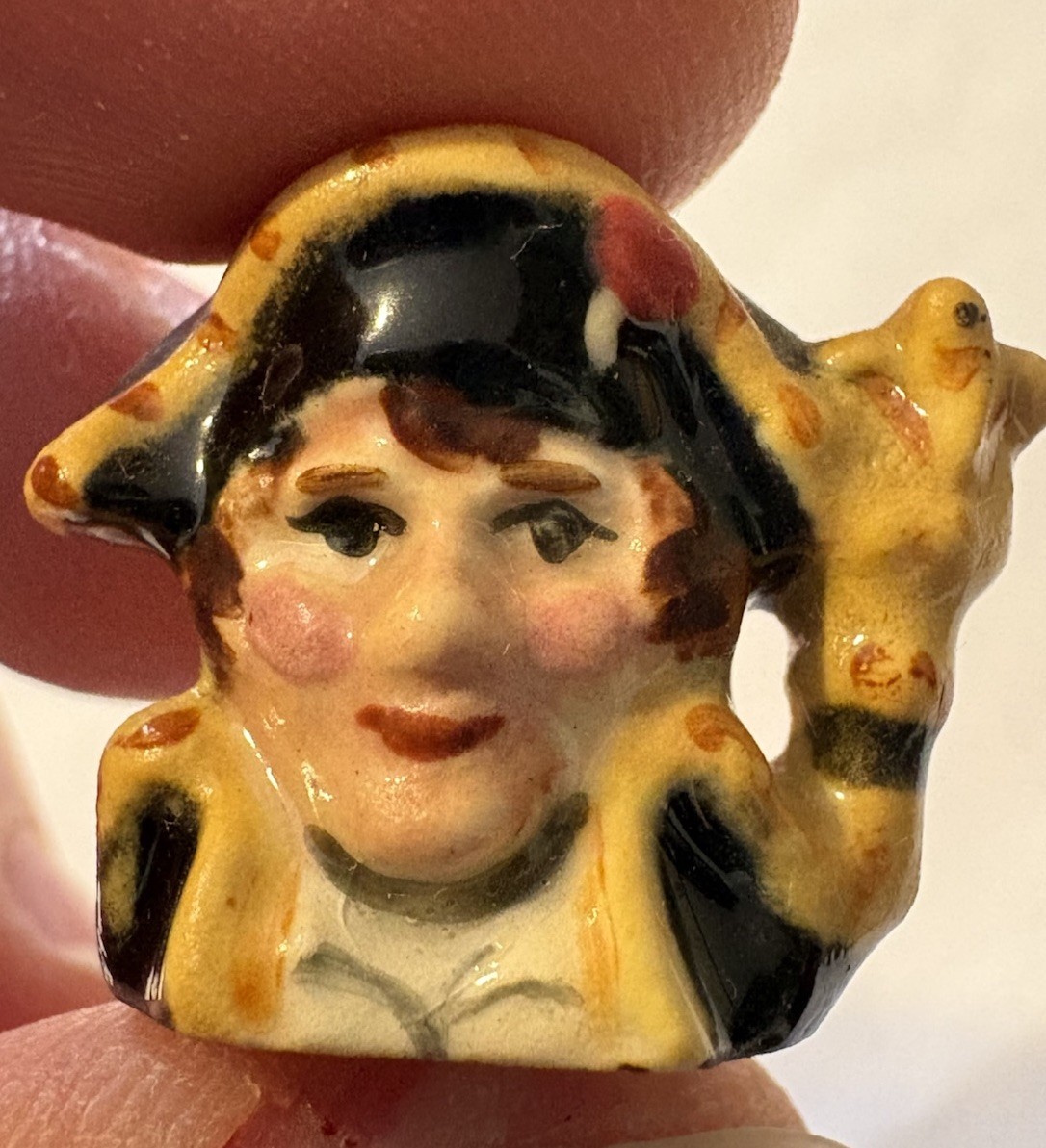 Dollhouse Miniature Artist Signed RD2 Porcelain Toby Mug Napoleon Head Vase