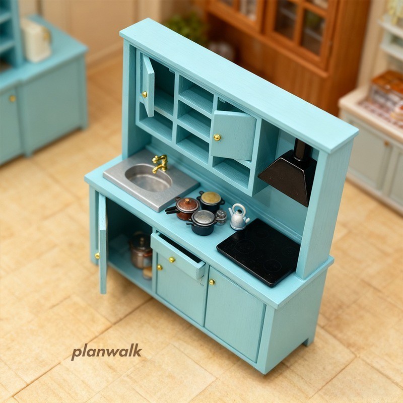 1:12 Doll House Multi-function Cabinet Storage For Kitchen Miniature Furniture
