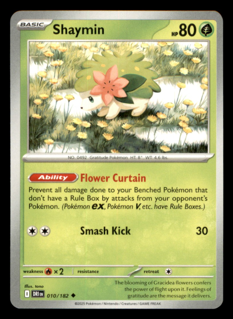 Shaymin Uncommon SV10: Destined Rivals 010/182 NM Normal Pokemon