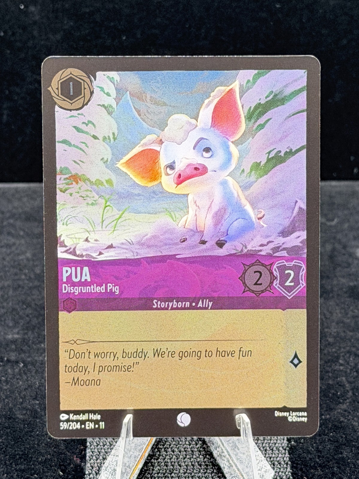 Disney Lorcana-Winterspell-Pua-Disgruntled Pig-#59-Cold Foil-M/NM