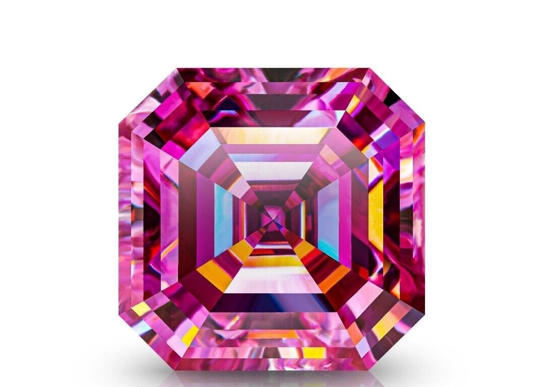 5.CT Natural Pink Color Diamond  Asscher Cut VVS1 D Grade 1 Free Gift Certified