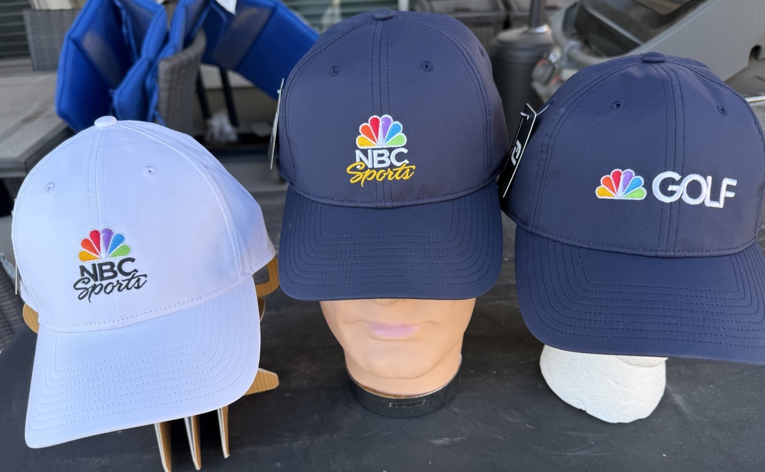 3 NBC Sports Baseball Caps Golf FJ NWT Adjustable