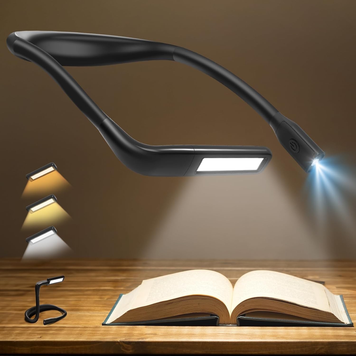 Neck Reading Light Book Lovers Gifts Rechargeable 2000mah 1080hrs Eyefriendly Wi
