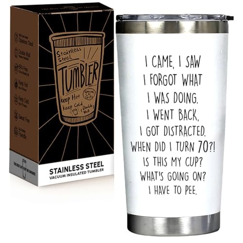 Funny 70th Birthday Gifts for Women Men - 70 Year Old Birthday Gifts for Her 