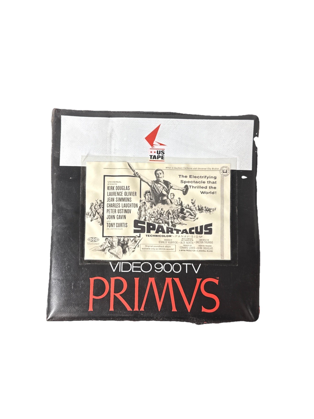 Spartacus Video 900 TV PRIMVS Vintage Movie Film Reel Case Collectible
