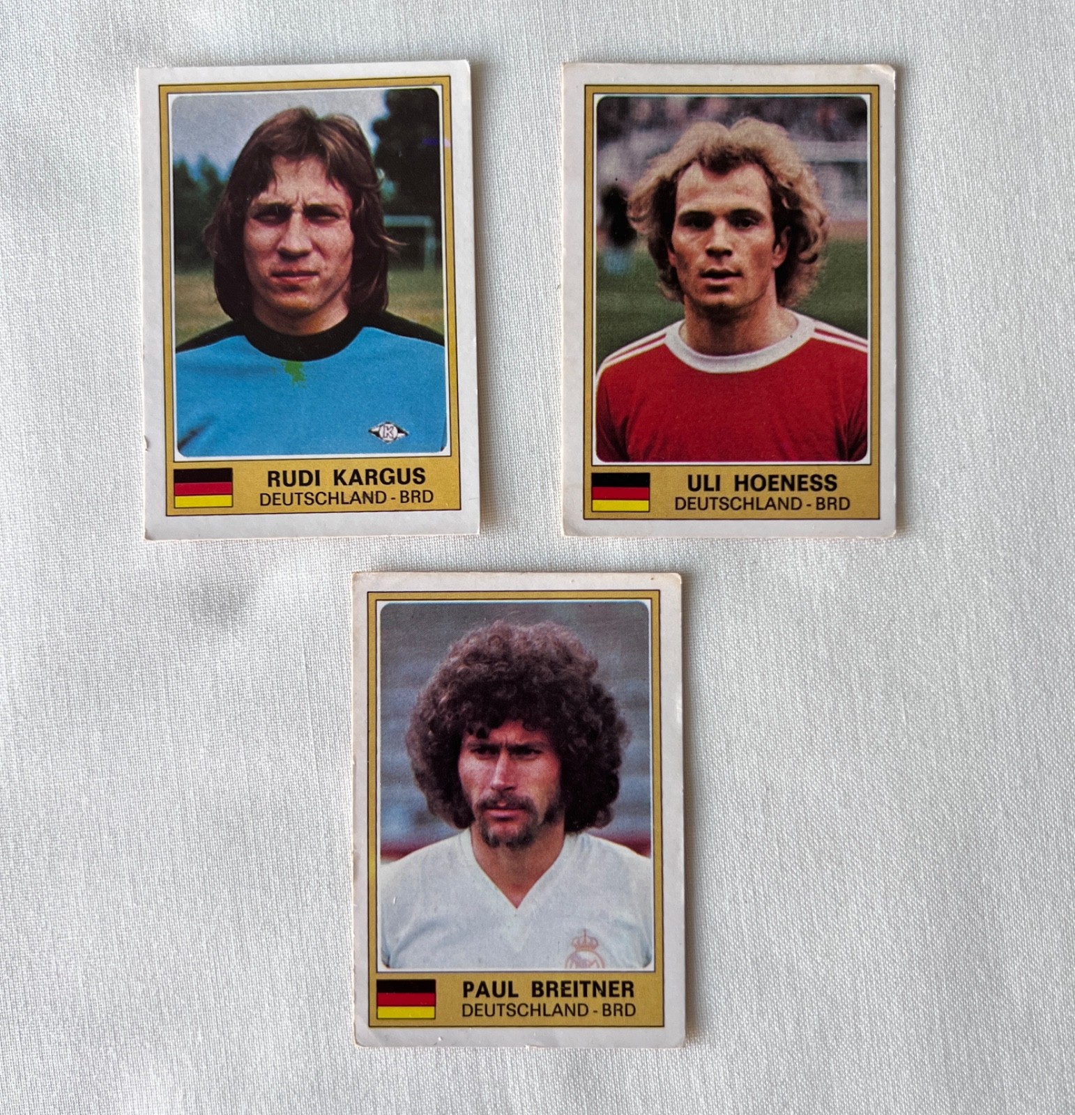 Panini Euro Football 1976/77 Stickers x 3 West Germany
