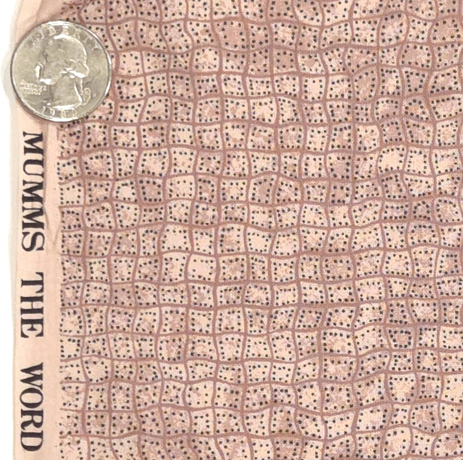 Wavy Squares Geometric Mini Print Tonal Mauve Debbie Mumm SSI Cotton Fabric 1+YD