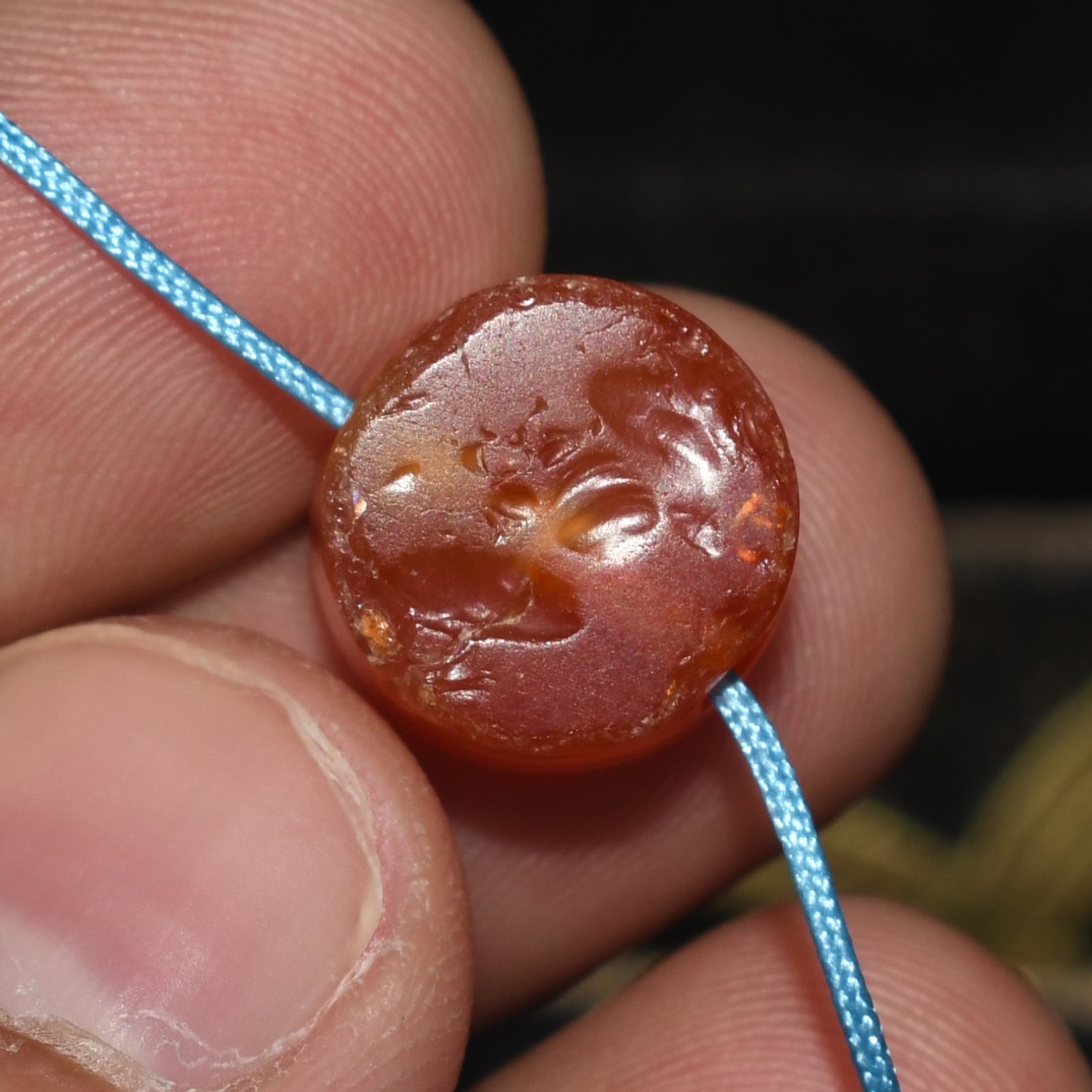Rare Genuine Ancient Tibetan Himalayan Carnelian Stone Bead in good Condition
