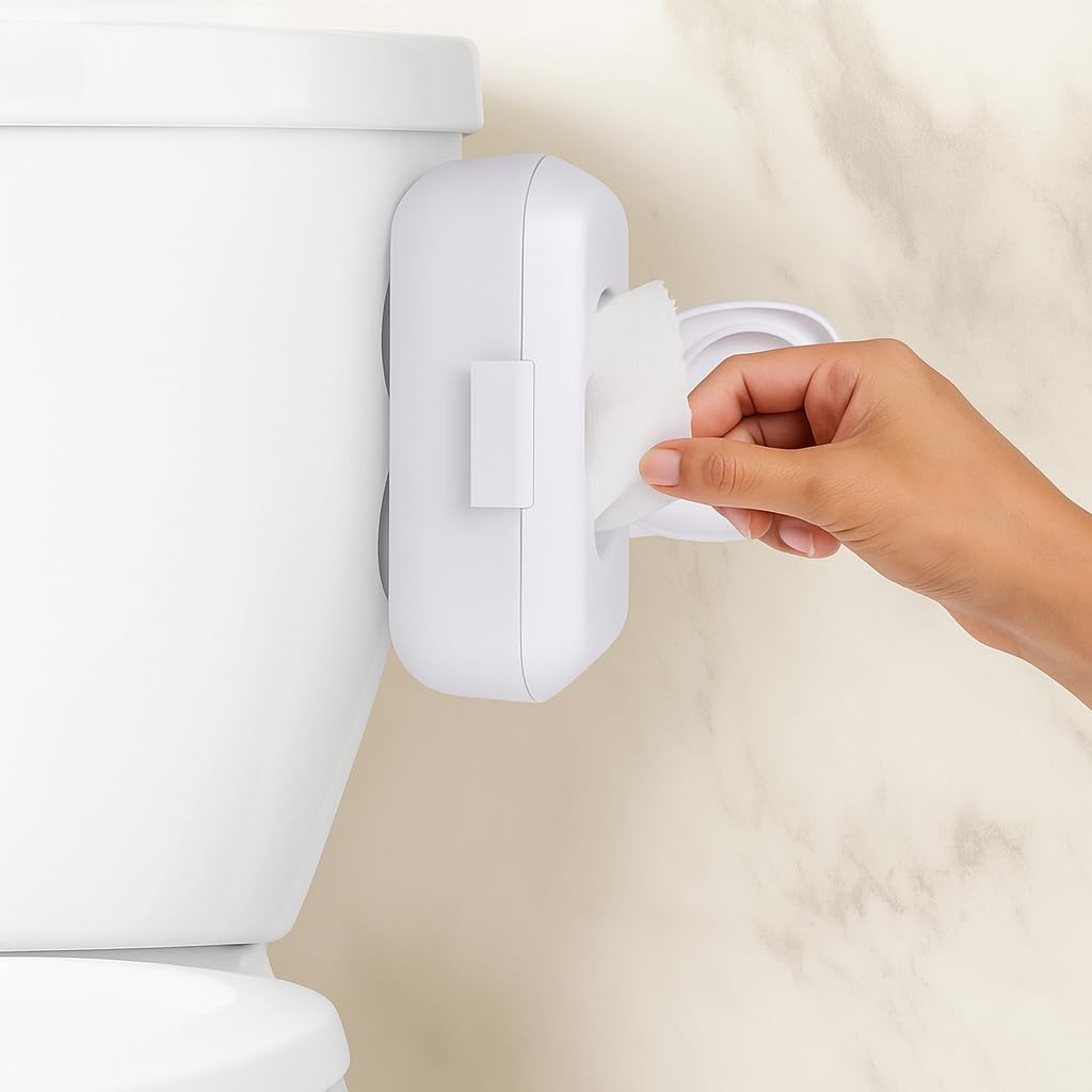Discreet Flushable Wipes Dispenser – Fits STANDARD Size Flushable Wipes Only ...