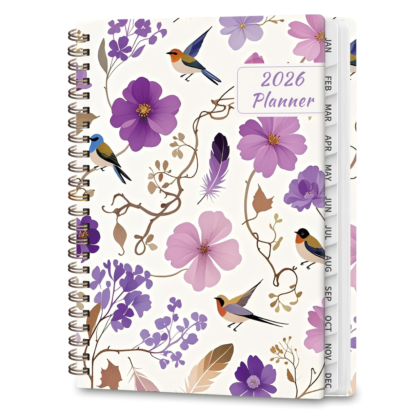 2026 Planner, Weekly and Monthly 6.3"x8.5"(Jan 2026-Dec 2026）, Violet 