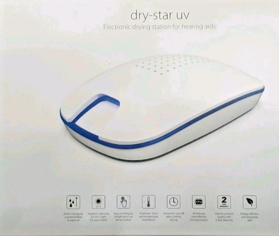 Dry-Star UV White Electronic Dryer Station for Hearing Aids