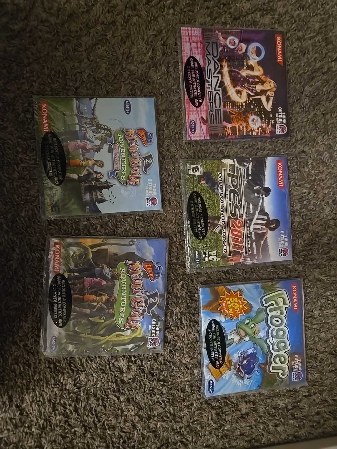 Taco Bell 2011 - Konami Computer Games -  Complete Set of 5 MIP