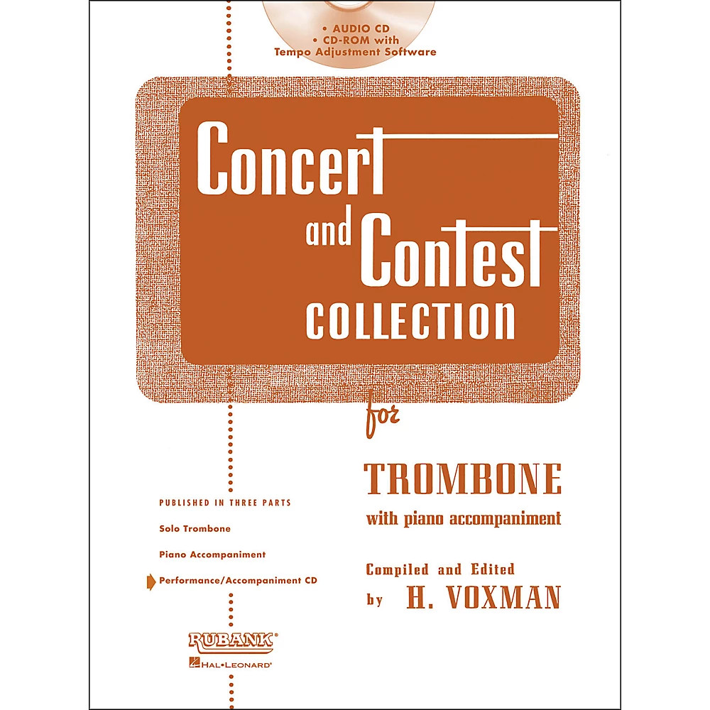 Hal Leonard Rubank Concert And Contest For Trombone - Accompaniment CD
