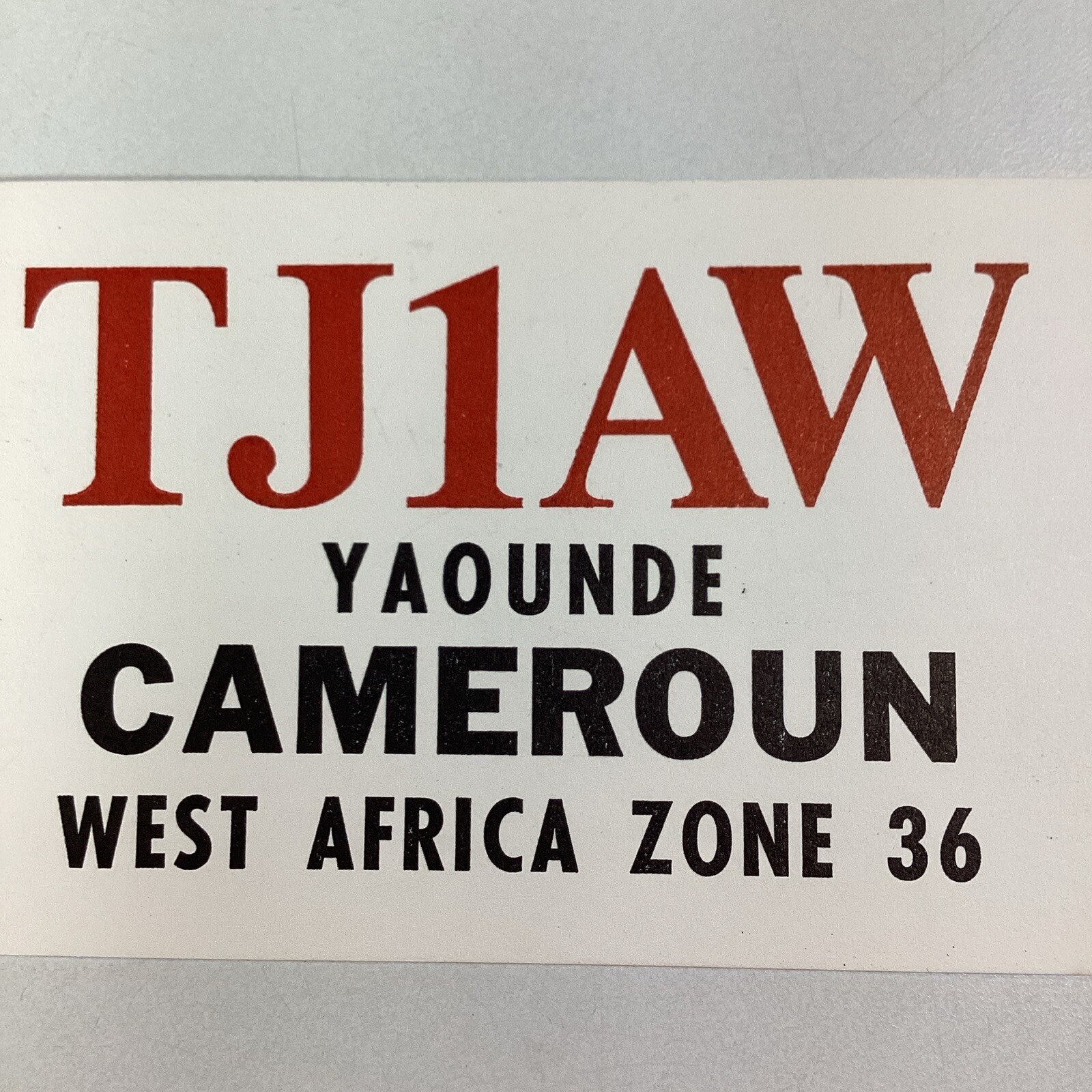 Cameroon Africa QSL Radio Card 1972 Phil Charles Thompson Signed Yaounde