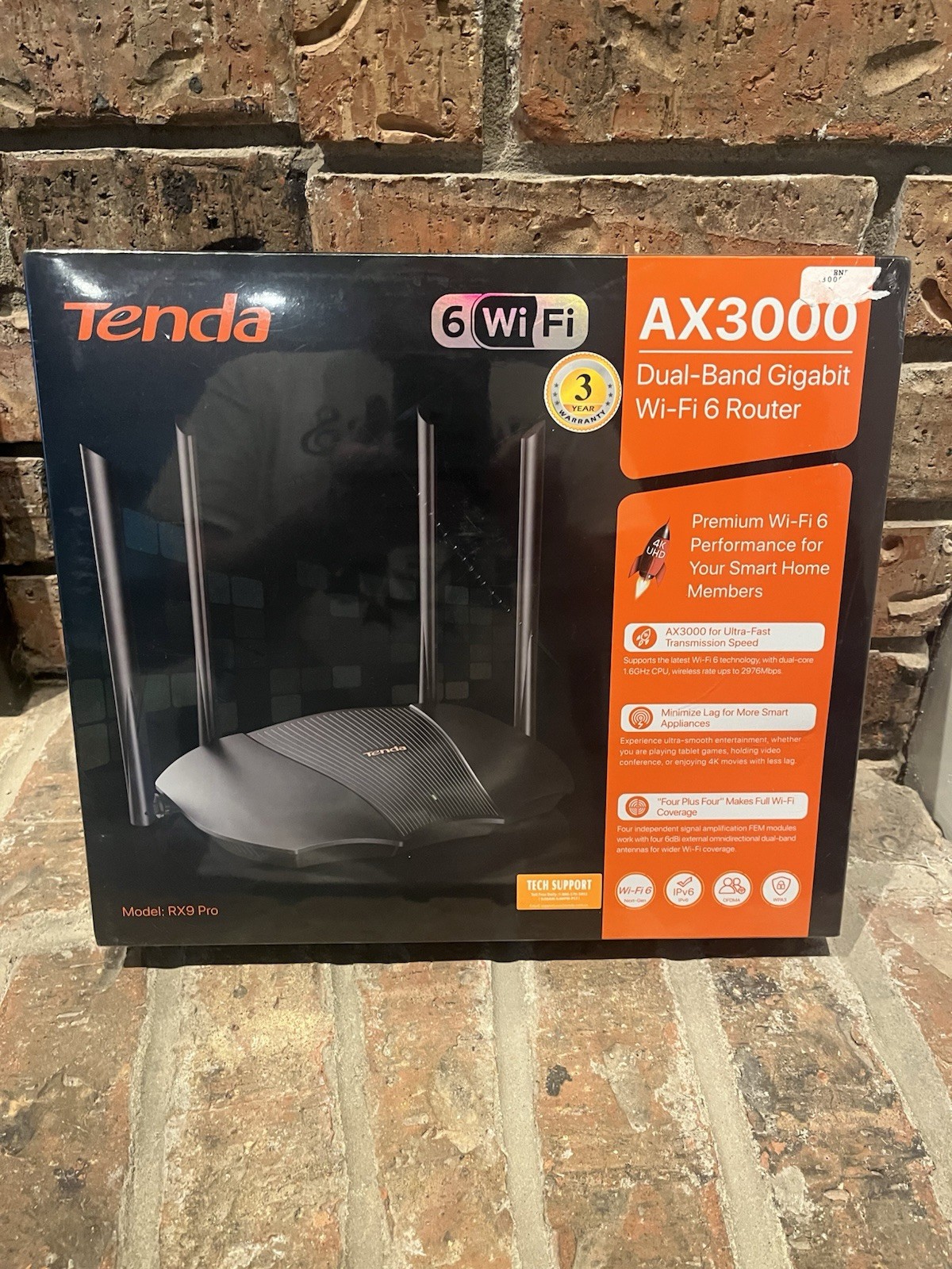 Tenda RX9 Pro AX3000 Dual-band Gigabit WiFi 6 Router Wireless 802.11ax BRAND NEW