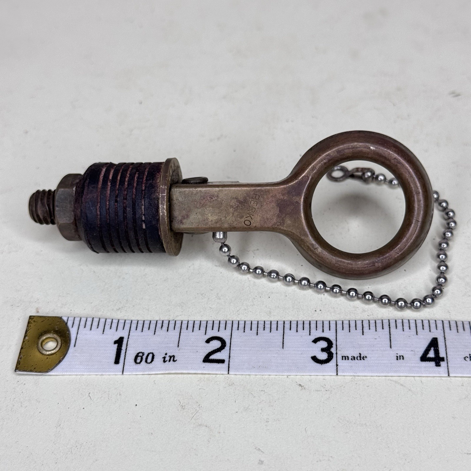 Vtg Perko Brass Nautical Boat Plug Or Stopper Of Some Sort