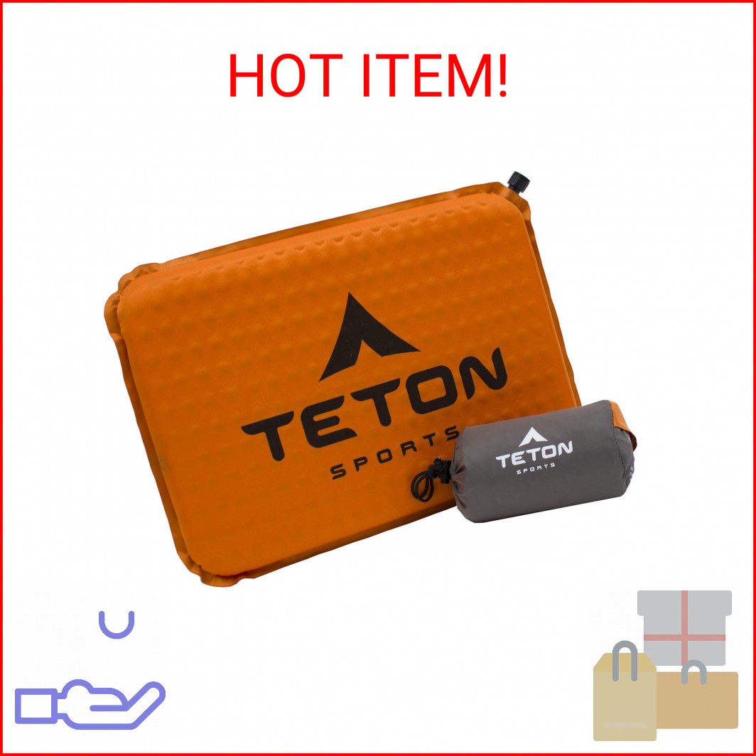 Teton Camping Seat Cushion; Stadium Seat; Office Chair; Car Pad; Inflatable, Ora