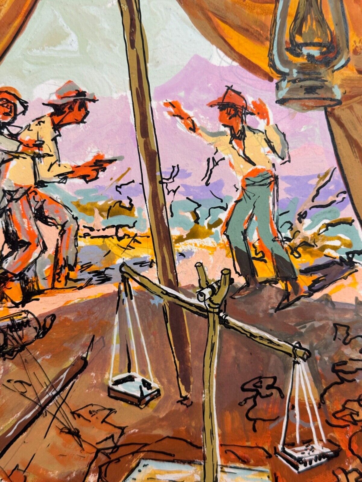 Dessin Jean Terles portrait chercheur d'or Far-west enfantina jeunesse roman