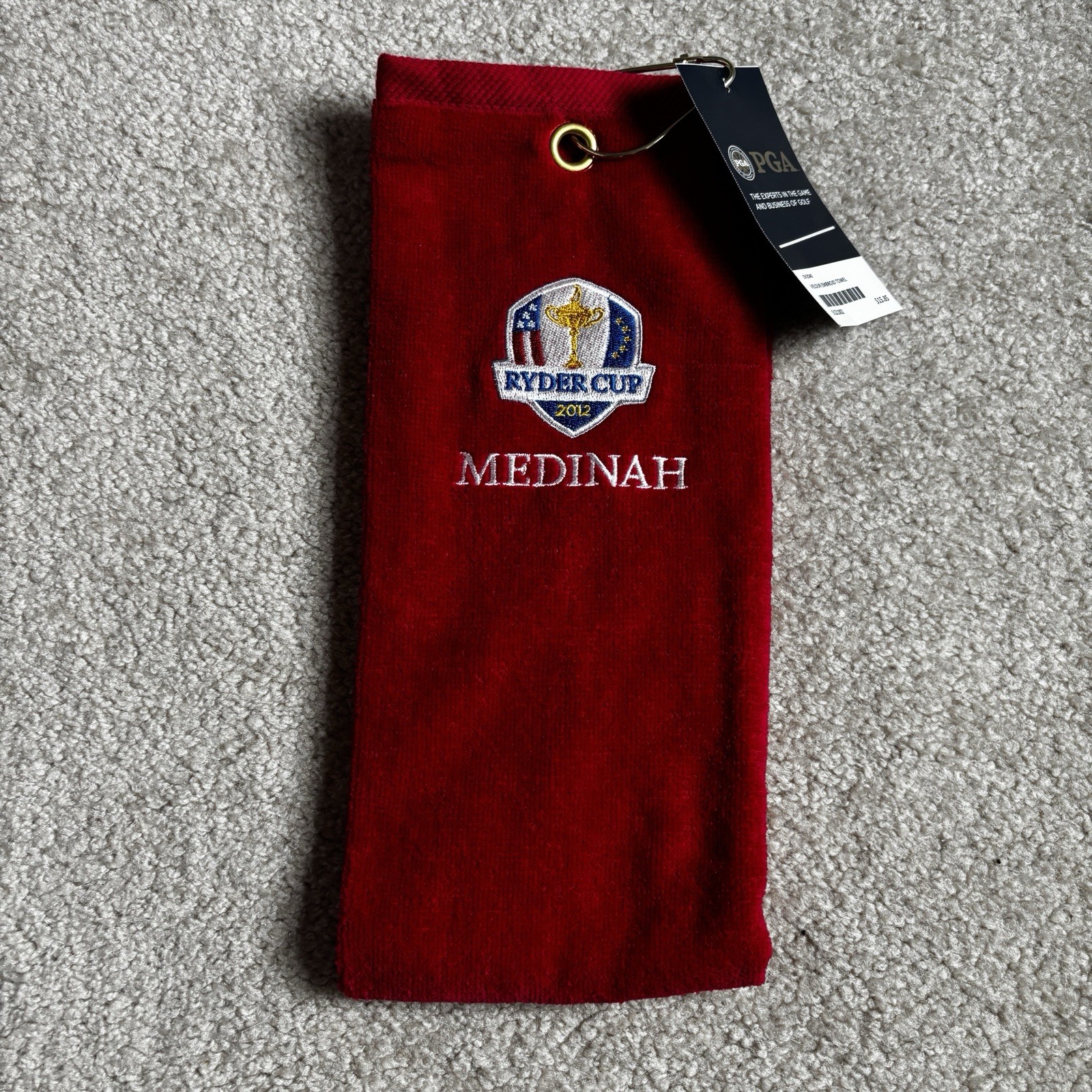 Ryder Cup 2012 Medinah Golf Towel Red New With Tags