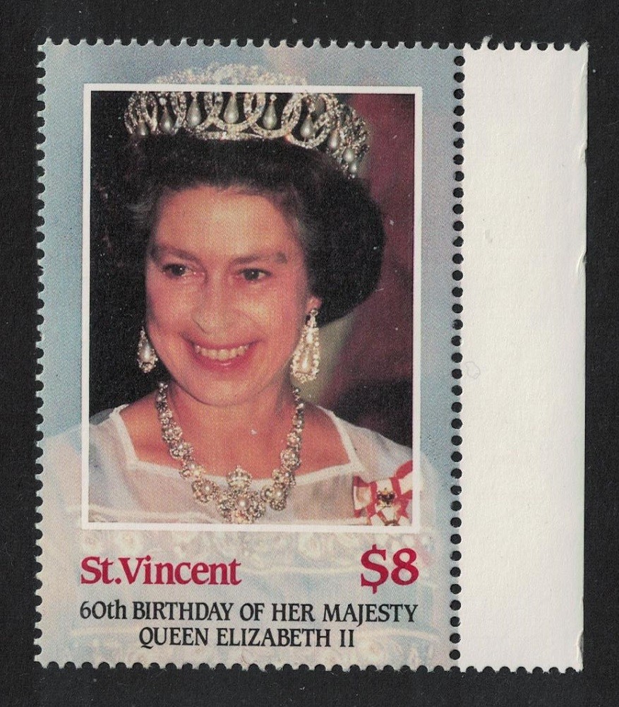 St. Vincent 60th Birthday of Queen Elizabeth II 1986 MNH SG#981