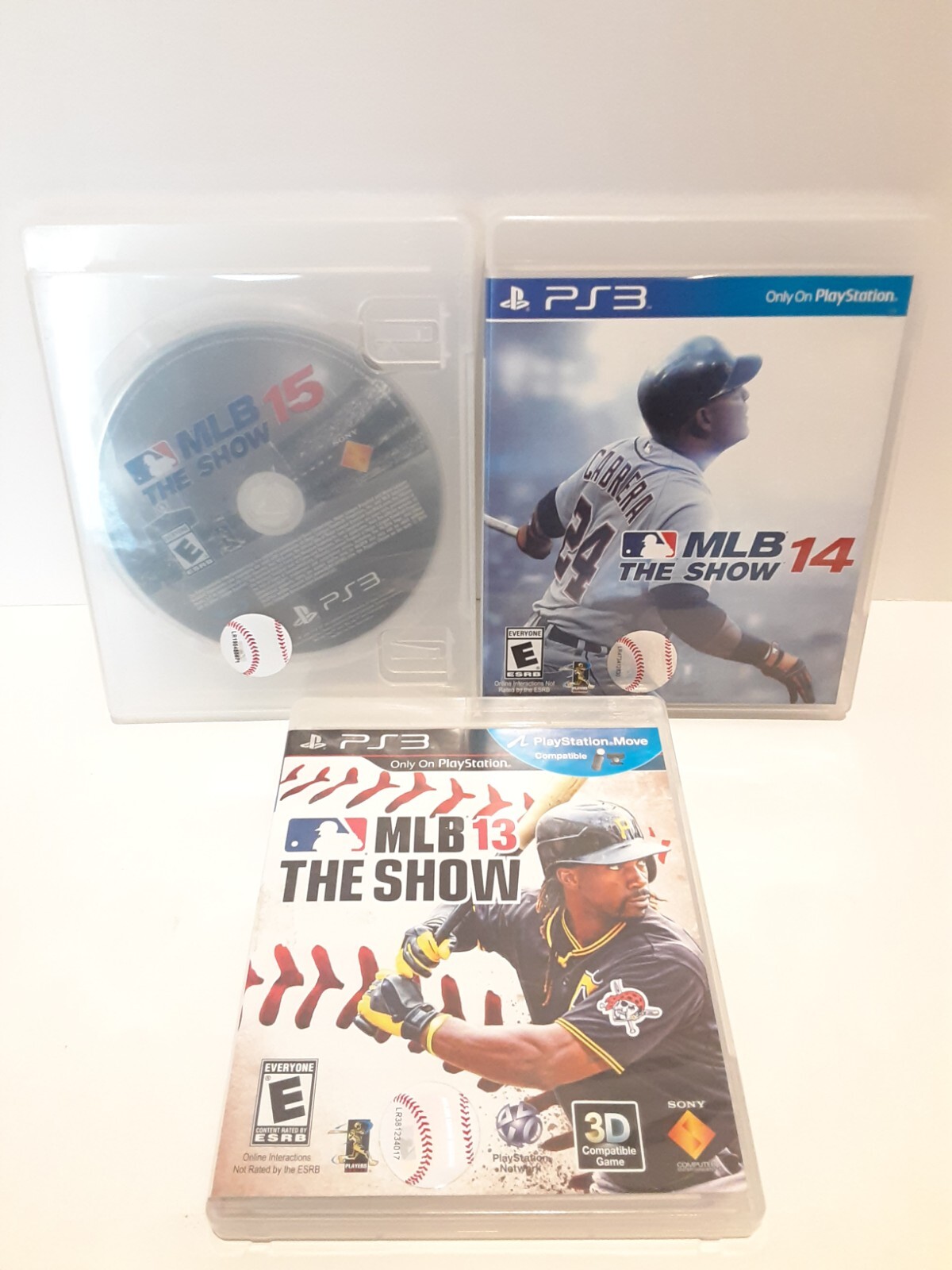 Lot of 3 PS3 Games MLB The Show COLLECTION MLB 15 / MLB 14 / MLB 13 Baseball