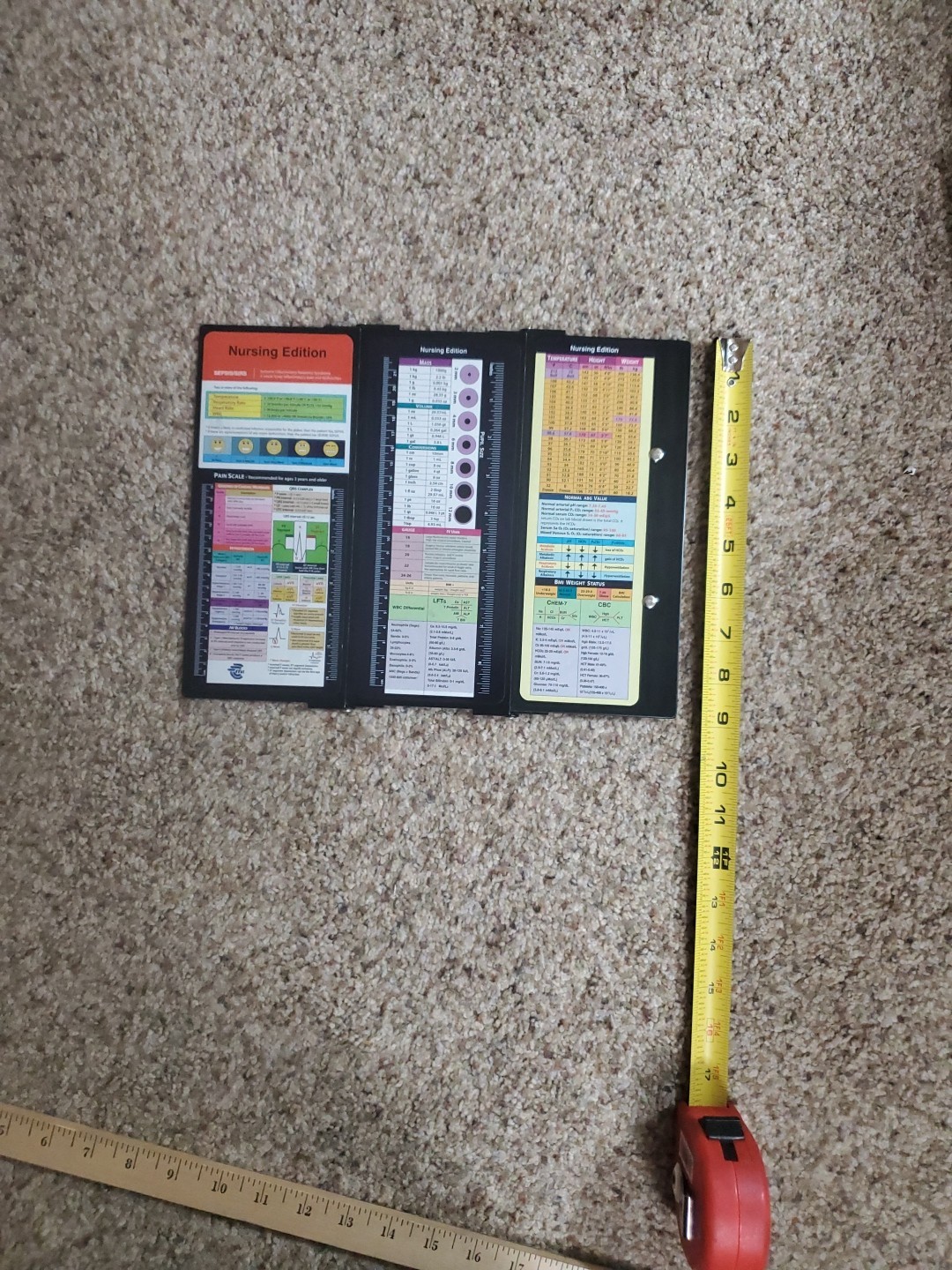 Black Foldable Nursing Edition Clipboard w/Reference Guides