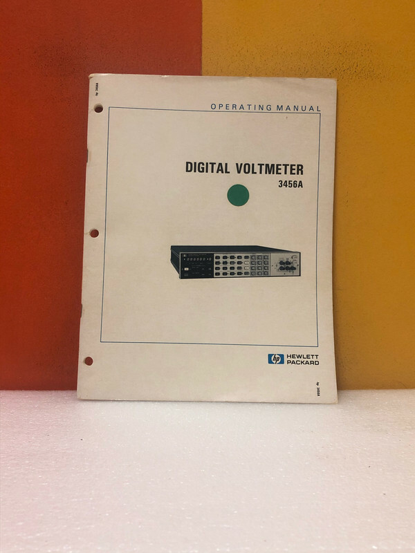 HP 03456-90001 Digital Voltmeter 3456A Operating Manual
