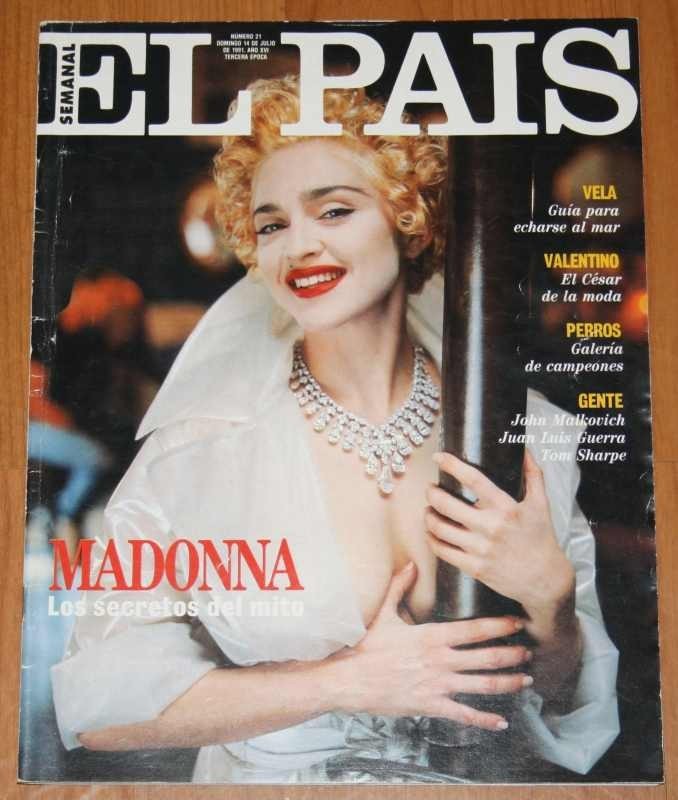 EL PAIS SEMANAL 1991 MADONNA Valentino Tom Sharpe John Malkovich spain magazine