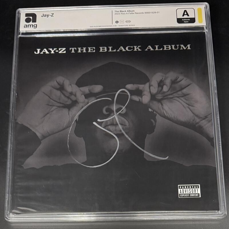 Jay-Z Sean Carter Signed Autograph The Black Album Vinyl Record AMG w/ JSA COA