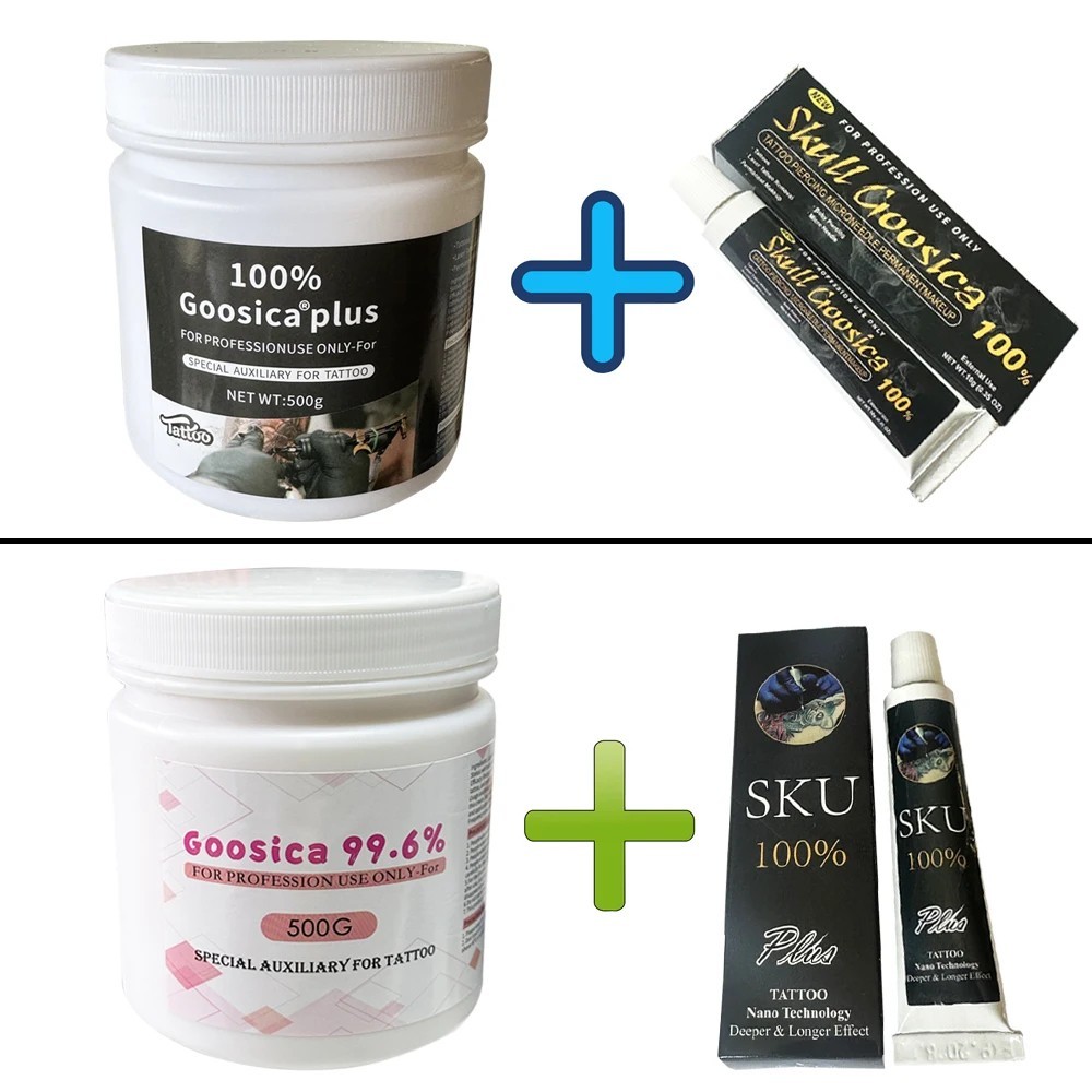 500g 99.6% 100% Gooscia plus Tattoo Cream Before Permanent Makeup Microblading