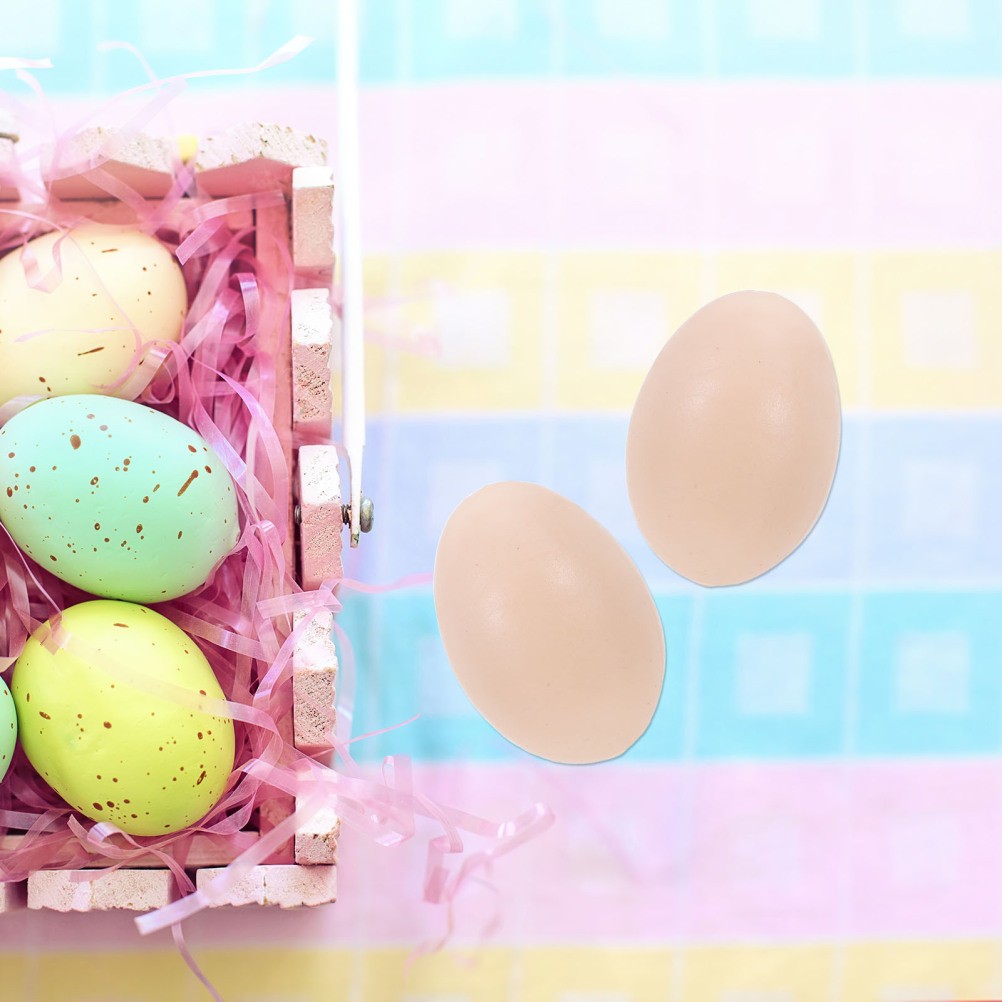  6pcs Plastic Fake Eggs: Faux Fake Egg for DIY Crafts Painting Party Home Decor