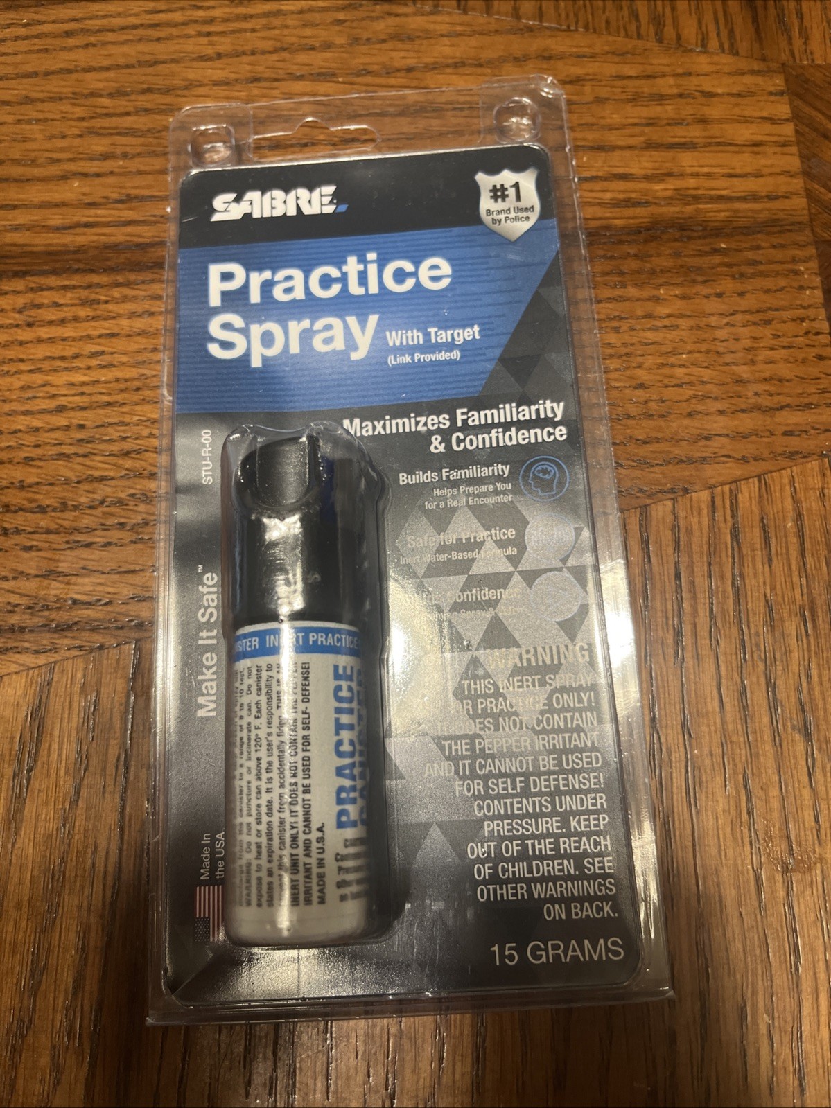 SABRE Practice Pepper Spray Keychain Free Design 10 ft Range Safety Training