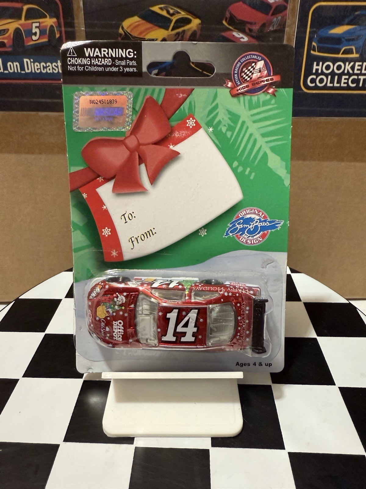 RARE TONY STEWART OFFICE DEPOT SAM BASS HOLIDAY 2009 1/64 LIQUID COLOR DIECAST