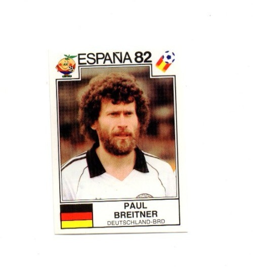 Panini Sonrics world cup story 1990 football sticker No 151 Paul Breitner 1982