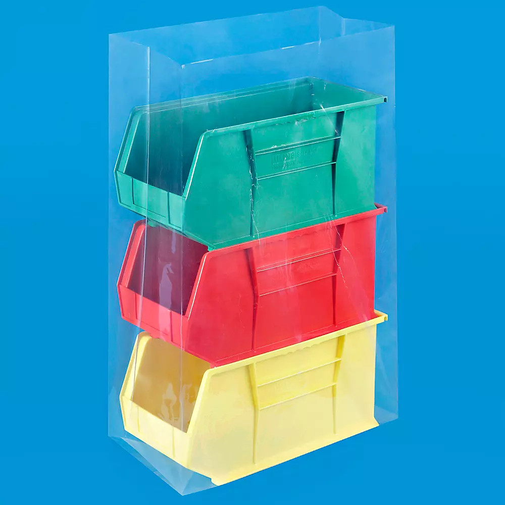 Pack of 200 20 x 10 x 36" 3 Mil Gusseted Poly Bags